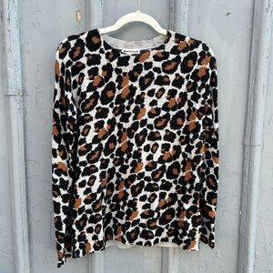 Whistles Leopard Print Sweater, size 10 US